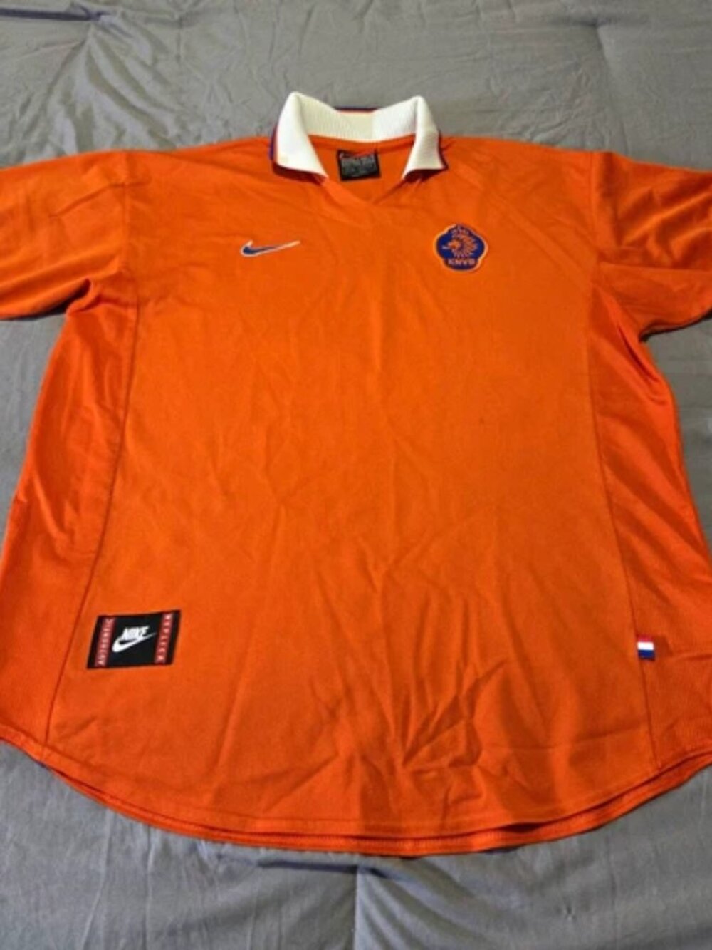 Vintage 1998 Netherlands KNVB Nike Premier Soccer Jersey Orange Mens XXL EUC